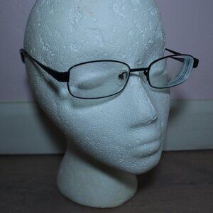 Unbranded Y2K/2000s Bayonetta Black Metal Rectangle Eyeglasses Frames Office